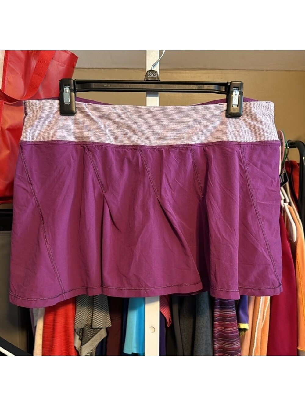 Lululemon Take Flight Skirt Tennis Skort Sz 10 Dewberry 1022 View 2
